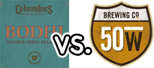 Columbus Brewing Company: Bodhi vs. Fifty West Brewing Co: Punch You in the EyePA 