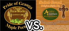 Chardon BrewWorks & Eatery: Pride of Geauga Maple Porter Little vs. Mountain Brewing: Saint Graal 