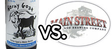 Elevator Brewery: Horny Goat vs. Main Street Grille & Brewing Co: Black Ninja
